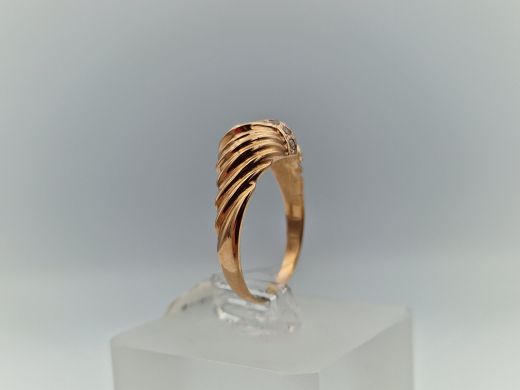 Zelta gredzens ar cirkoniju, 2.59 g, izm. 18.5