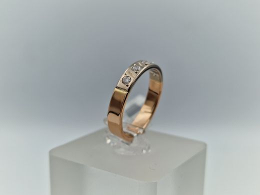 Zelta gredzens ar cirkoniju, 3.38 g, izm. 17