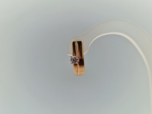 Zelta auskari ar cirkoniju, 2.35 g