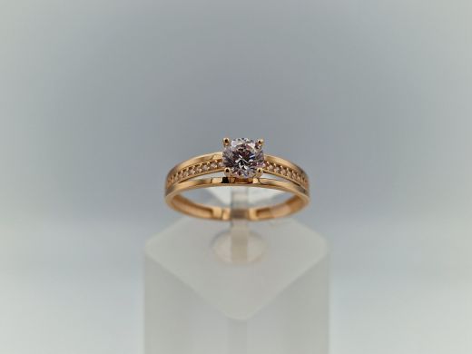 Zelta gredzens ar cirkoniju, 2.15 g, izm. 20