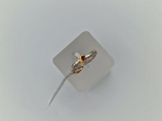 Zelta gredzens ar briljantu, 2.07 g, izm. 17