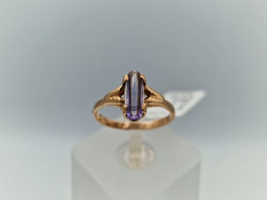 Zelta gredzens ar cirkoniju, 2.15 g, izm. 17