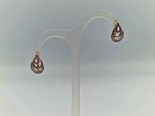 Zelta auskari ar cirkoniju, 3.39 g