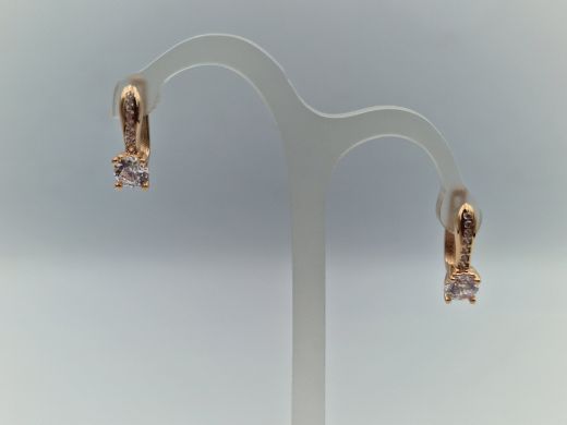 Zelta auskari ar cirkoniju, 2.02 g