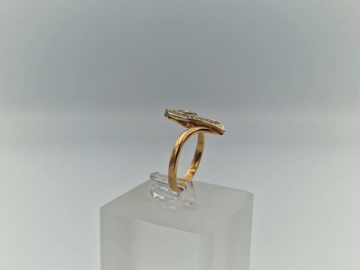 Zelta gredzens ar cirkoniju, 2.11 g, izm. 16