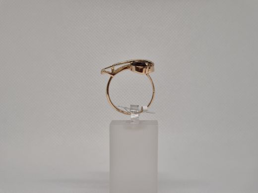 Zelta gredzens ar granātu un cirkoniju, 3.35 g, izm. 18