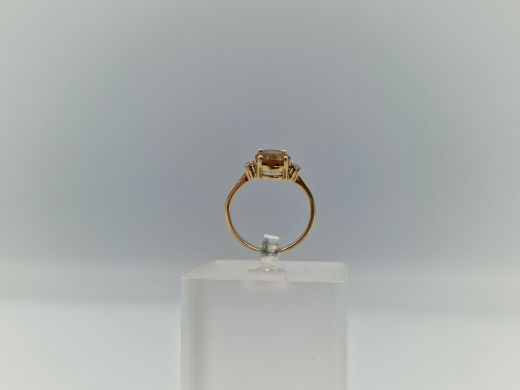 Zelta gredzens ar cirkoniju, 2.11 g, izm. 16