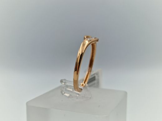 Zelta gredzens ar cirkoniju, 1.79 g, izm. 18.5