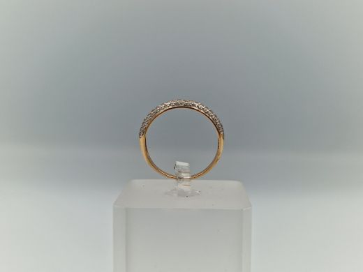 Zelta gredzens ar cirkoniju, 1.86 g, izm. 17.5