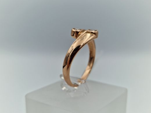 Zelta gredzens ar cirkoniju, 3.39 g, izm. 19