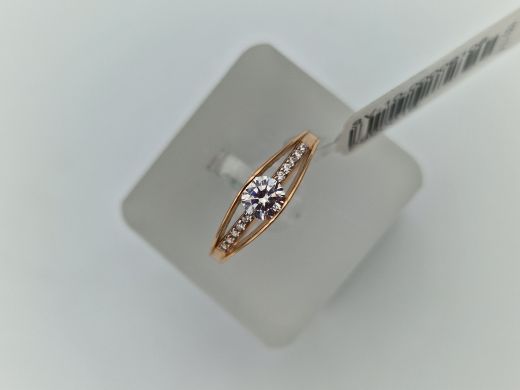 Zelta gredzens ar cirkoniju, 1.93 g, izm. 15.6