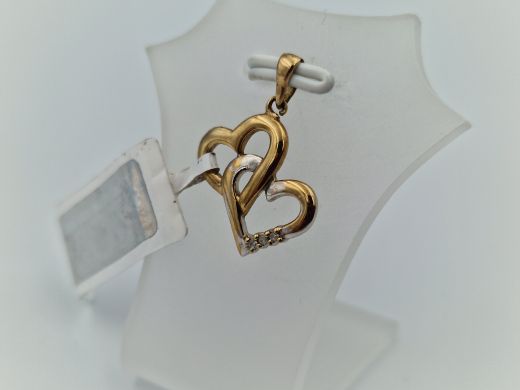 Золотой кулон с бриллиантом, 1.02 г