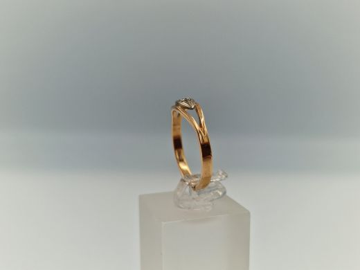 Zelta gredzens ar cirkoniju, 2.02 g, izm. 17.5