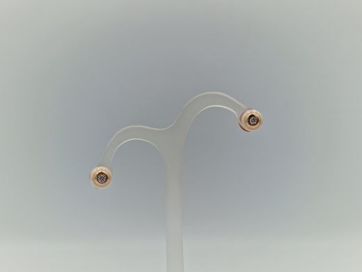 Zelta auskari ar briljantu, 2.51 g