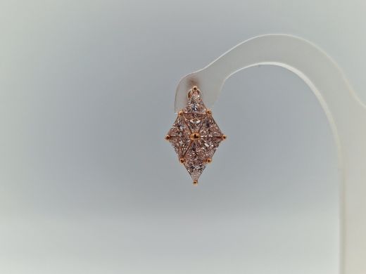 Zelta auskari ar cirkoniju, 2.13 g