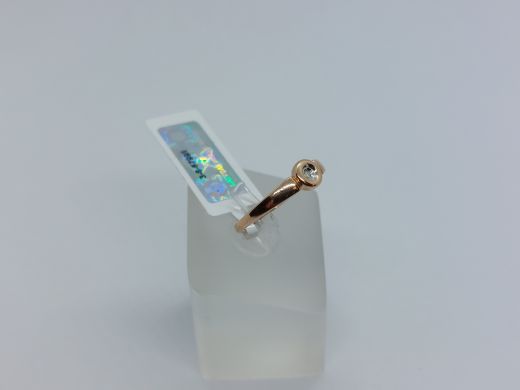 Zelta gredzens ar briljantu, 1.11 g, izm. 17