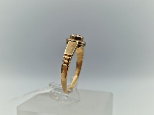 Zelta gredzens ar cirkoniju, 2.83 g, izm. 17.5