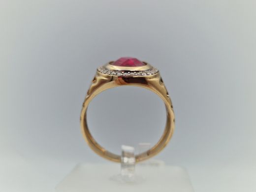 Zelta gredzens ar cirkoniju, 6.72 g, izm. 20.5