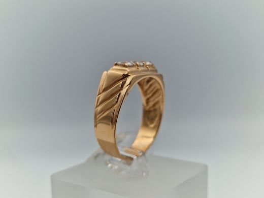 Zelta gredzens ar cirkoniju, 5.26 g, izm. 20.5