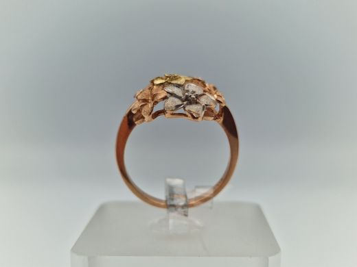 Zelta gredzens ar cirkoniju, 3.55 g, izm. 17.5