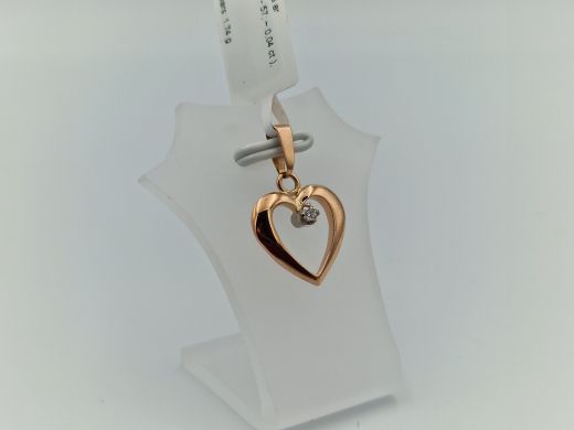 Золотой кулон с бриллиантом, 1.74 г