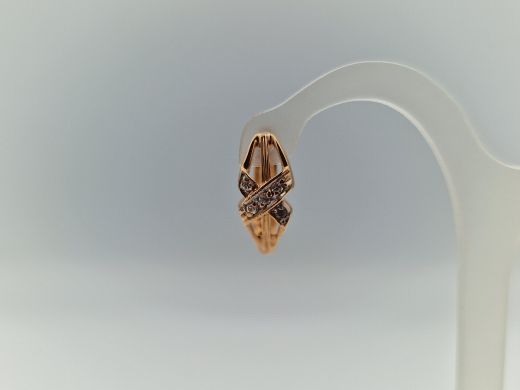 Zelta auskari ar cirkoniju, 2.46 g