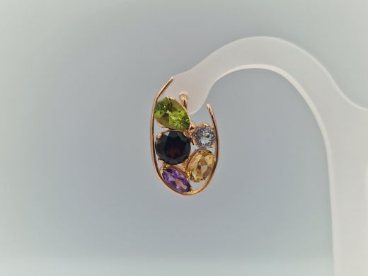 Zelta auskari ar cirkoniju, 7.43 g