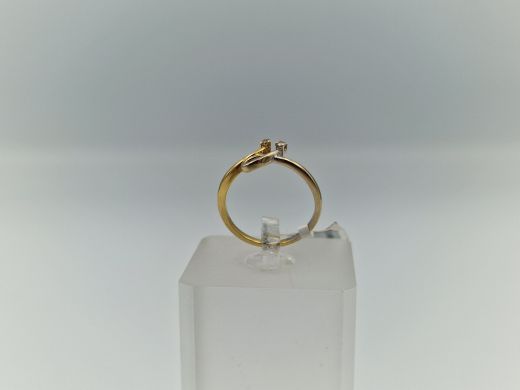 Zelta gredzens ar briljantu, 2.21 g, izm. 16.5