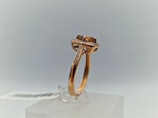 Zelta gredzens ar cirkoniju, 2.38 g, izm. 17.5