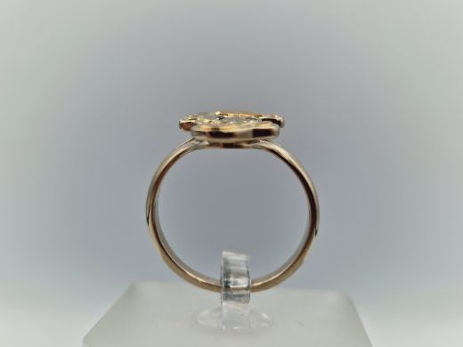 Zelta gredzens ar briljantu, 4.44 g, izm. 17.5