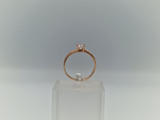 Zelta gredzens ar cirkoniju, 2.03 g, izm. 18.5