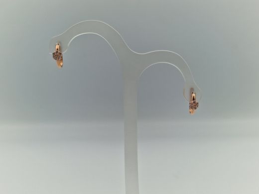 Zelta auskari ar cirkoniju, 1.12 g