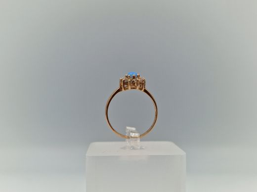 Zelta gredzens ar cirkoniju, 2.05 g, izm. 16.5