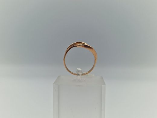 Zelta gredzens ar cirkoniju, 1.71 g, izm. 18.5