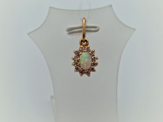 Zelta kulons ar cirkoniju, 1.43 g