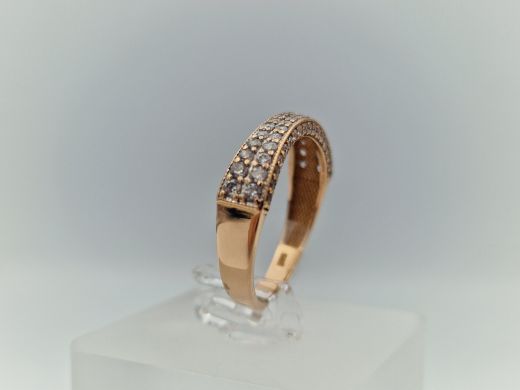 Zelta gredzens ar cirkoniju, 2.69 g, izm. 17.5