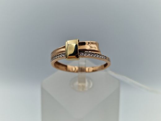 Zelta gredzens ar cirkoniju, 1.93 g, izm. 19.2