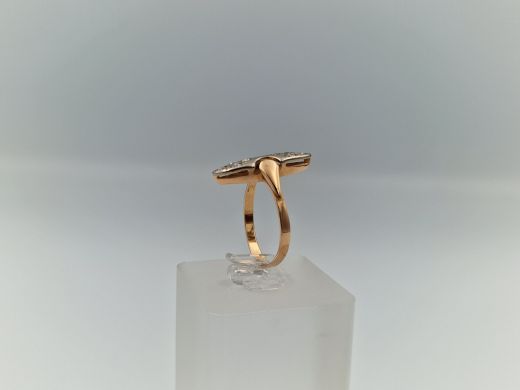 Zelta gredzens ar cirkoniju, 2.94 g, izm. 17.5