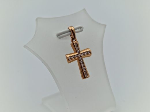 Золотой кулон с цирконом, 0.87 г