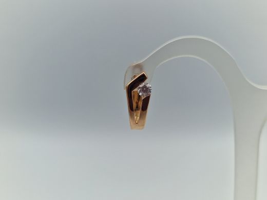 Zelta auskari ar cirkoniju, 2.49 g