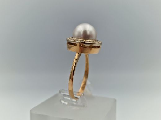 Zelta gredzens ar cirkoniju, 5.74 g, izm. 19.5