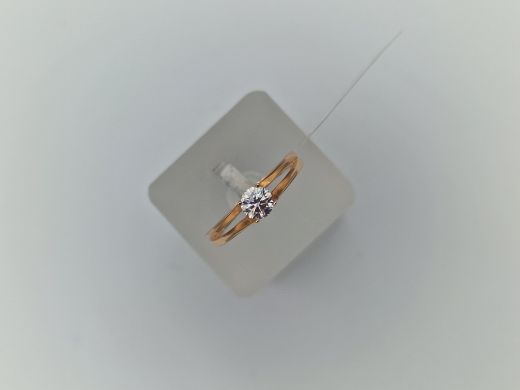 Zelta gredzens ar cirkoniju, 1.8 g, izm. 19.5