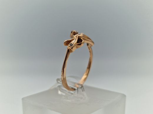 Zelta gredzens ar cirkoniju, 2.38 g, izm. 17.5