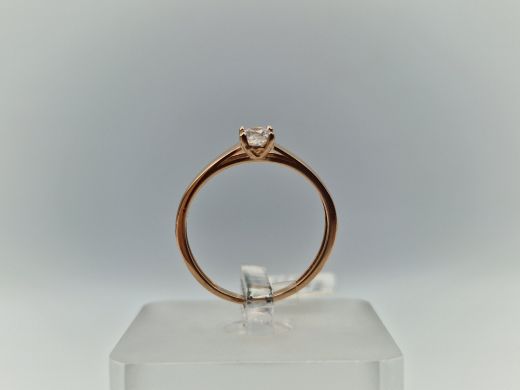 Zelta gredzens ar cirkoniju, 1.33 g, izm. 17.5