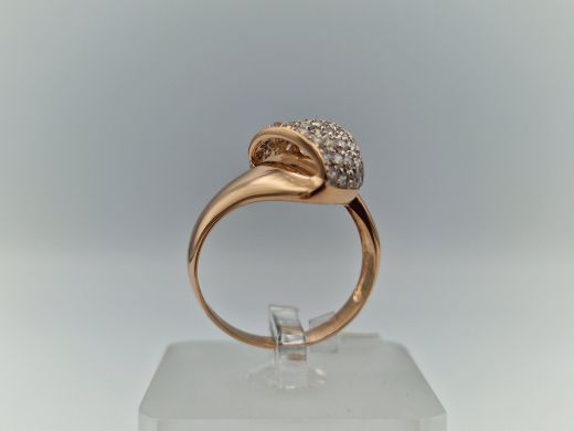 Zelta gredzens ar cirkoniju, 3.63 g, izm. 19