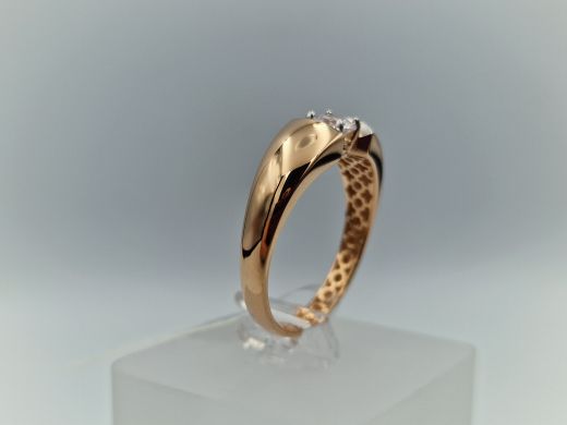 Zelta gredzens ar cirkoniju, 2.33 g, izm. 19