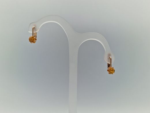 Zelta auskari ar cirkoniju, 2.67 g