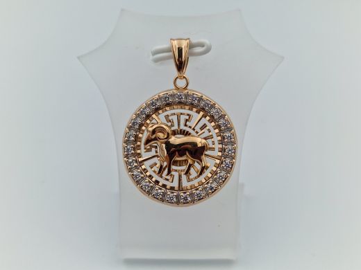 Zelta kulons ar cirkoniju, 2.03 g