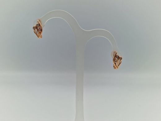 Zelta auskari ar cirkoniju, 3.21 g