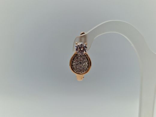 Zelta auskari ar cirkoniju, 2.72 g